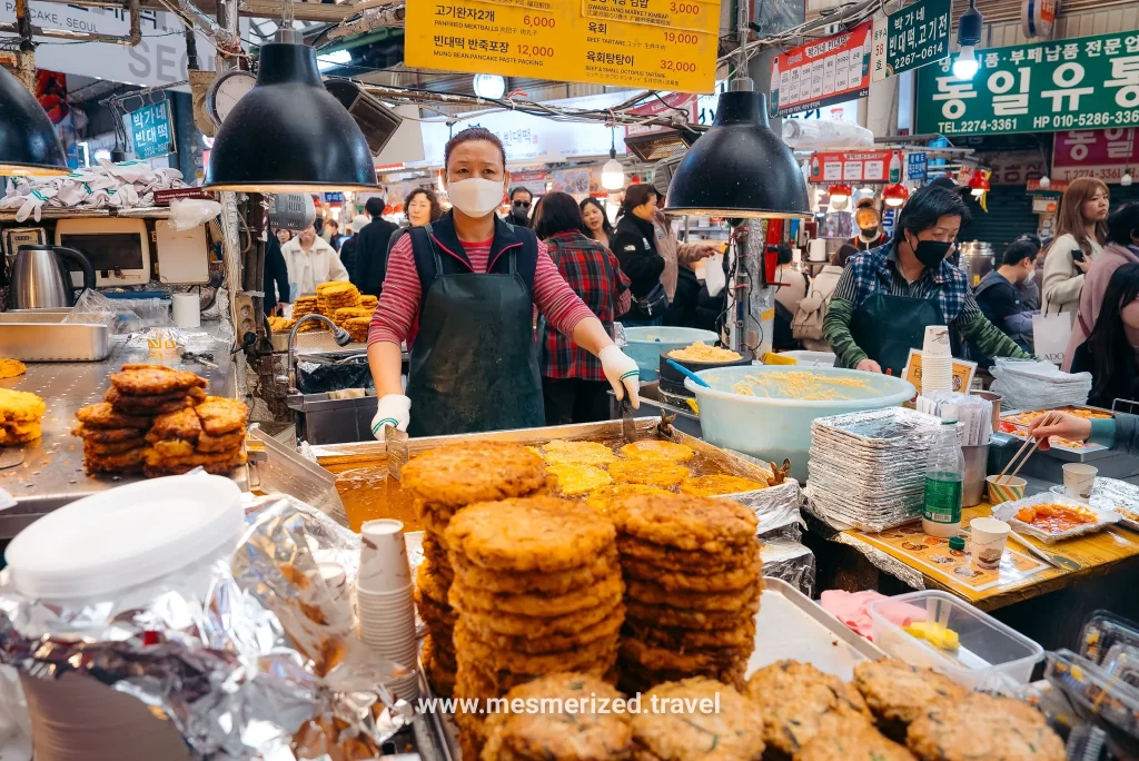 Bindaetteok mung bean pancake